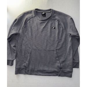 Nike‎ Optic Crewneck Sweatshirt Mens XL Gray Kangaroo Pockets Retro NSW